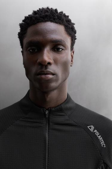 POLARTEC© QUARTER-ZIP SWEATSHIRT - Black by Zara