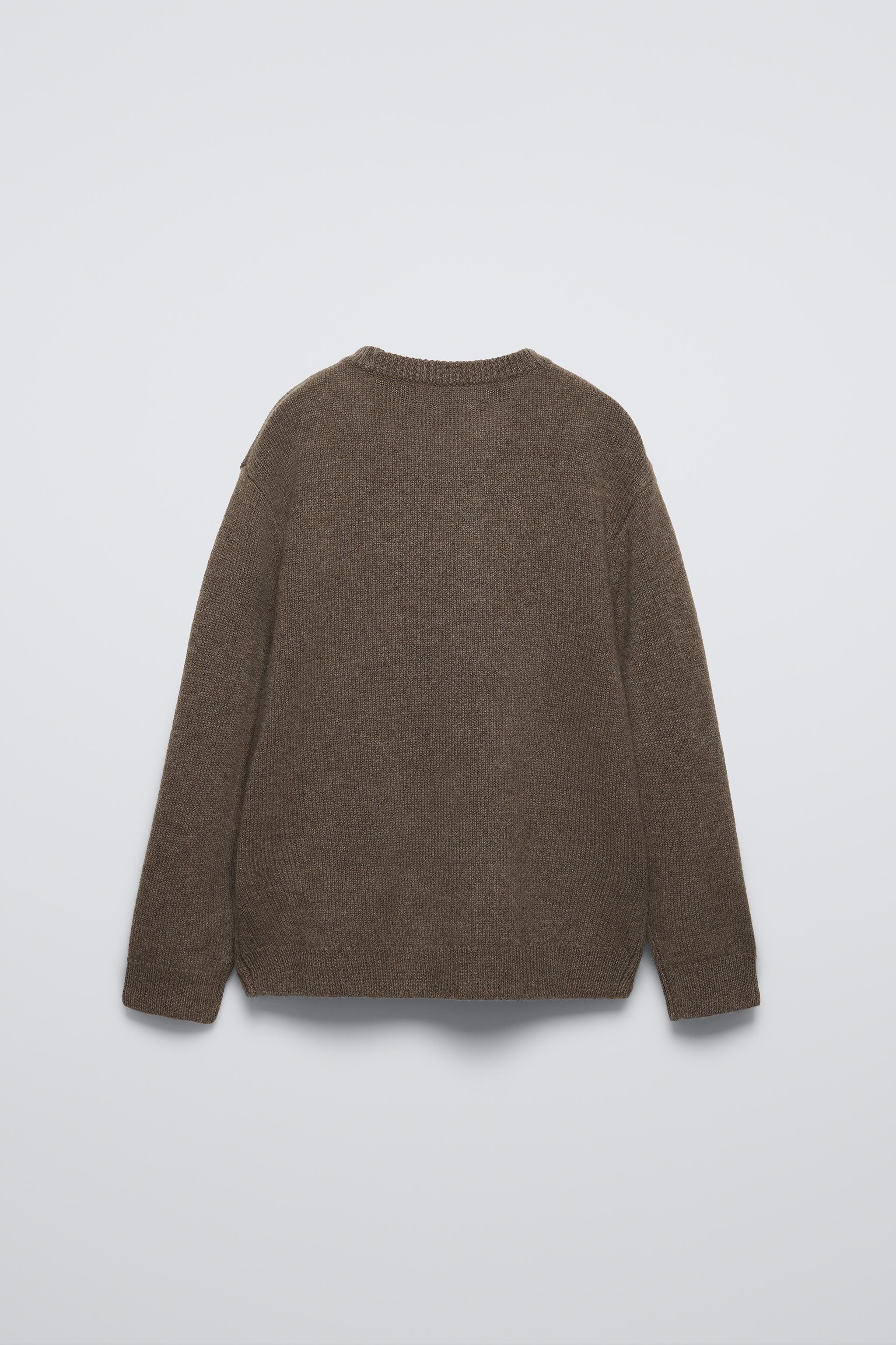 Zara High Collar 100% Cashmere 3/4 Sleeve popular Knit Tan Sweater size M