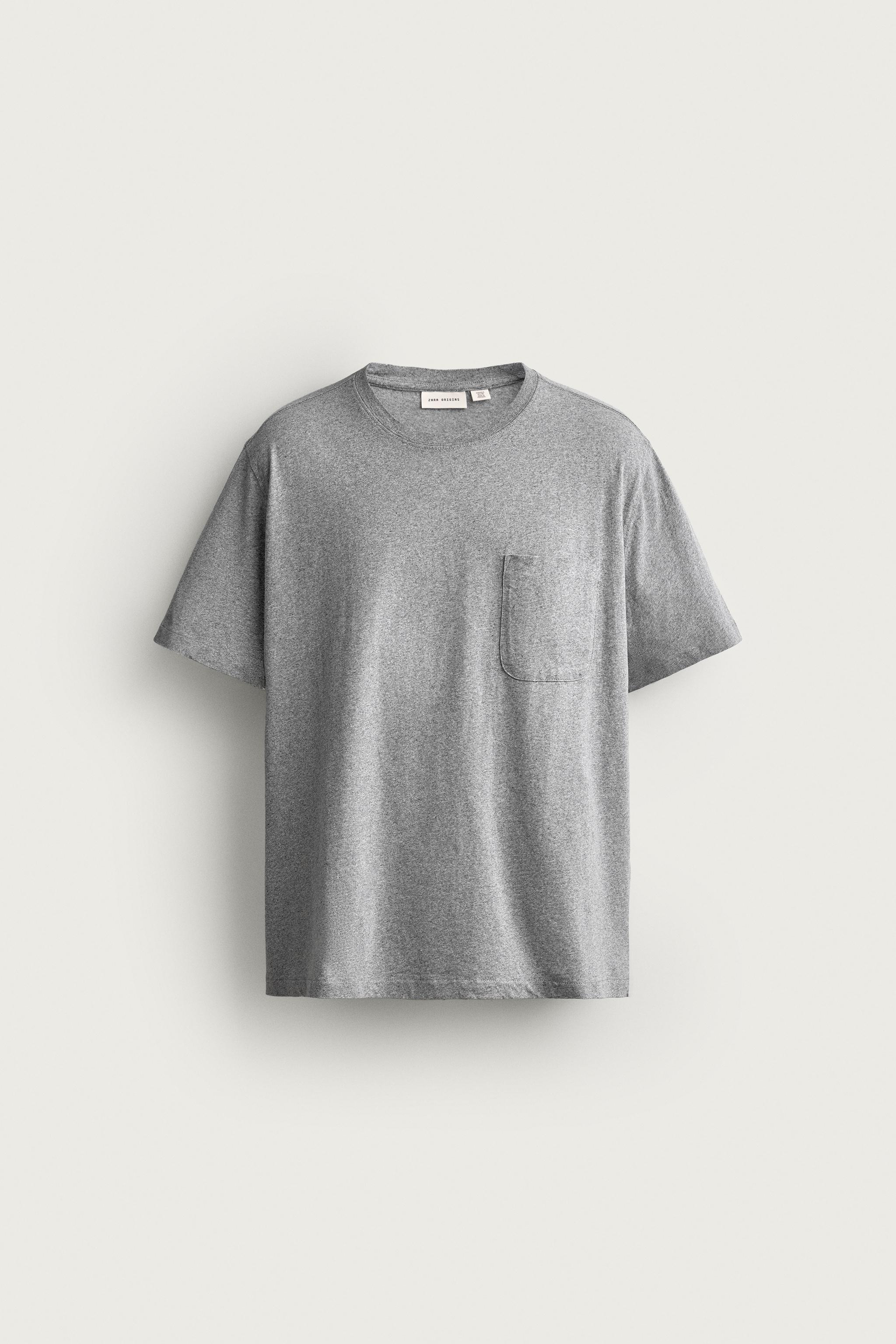 RELAXED FIT LIGHTWEIGHT T-SHIRT — Gray marl