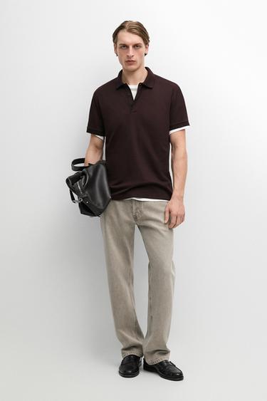 Zara Cotton blend short sleeve polo shirt - various - Image 0