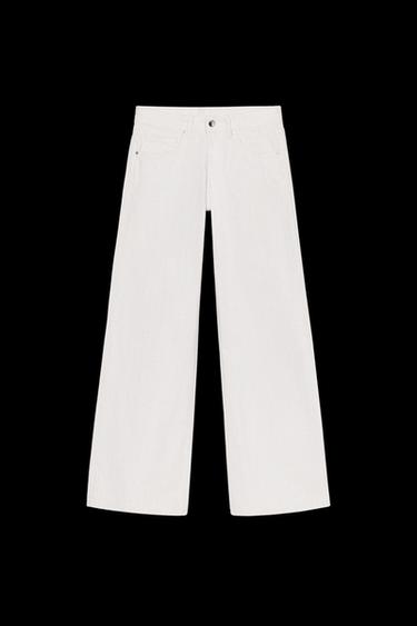JEANS ZW COLLECTION WIDE LEG MIT NIEDRIGEM BUND - Cremefarben von Zara - Bild 0
