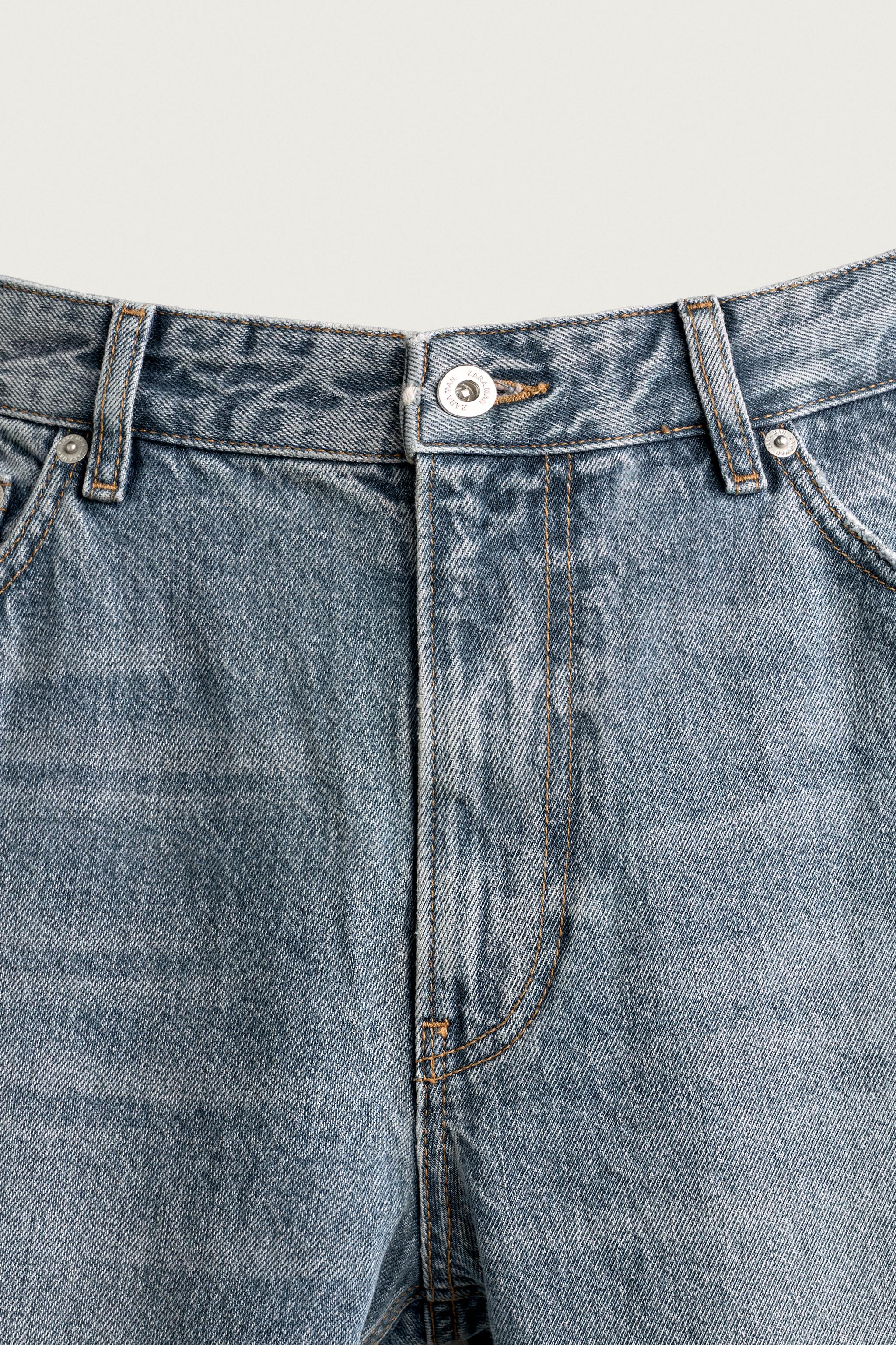 Мужские джинсы Zara STRAIGHT BARREL FIT JEANS — фото 8