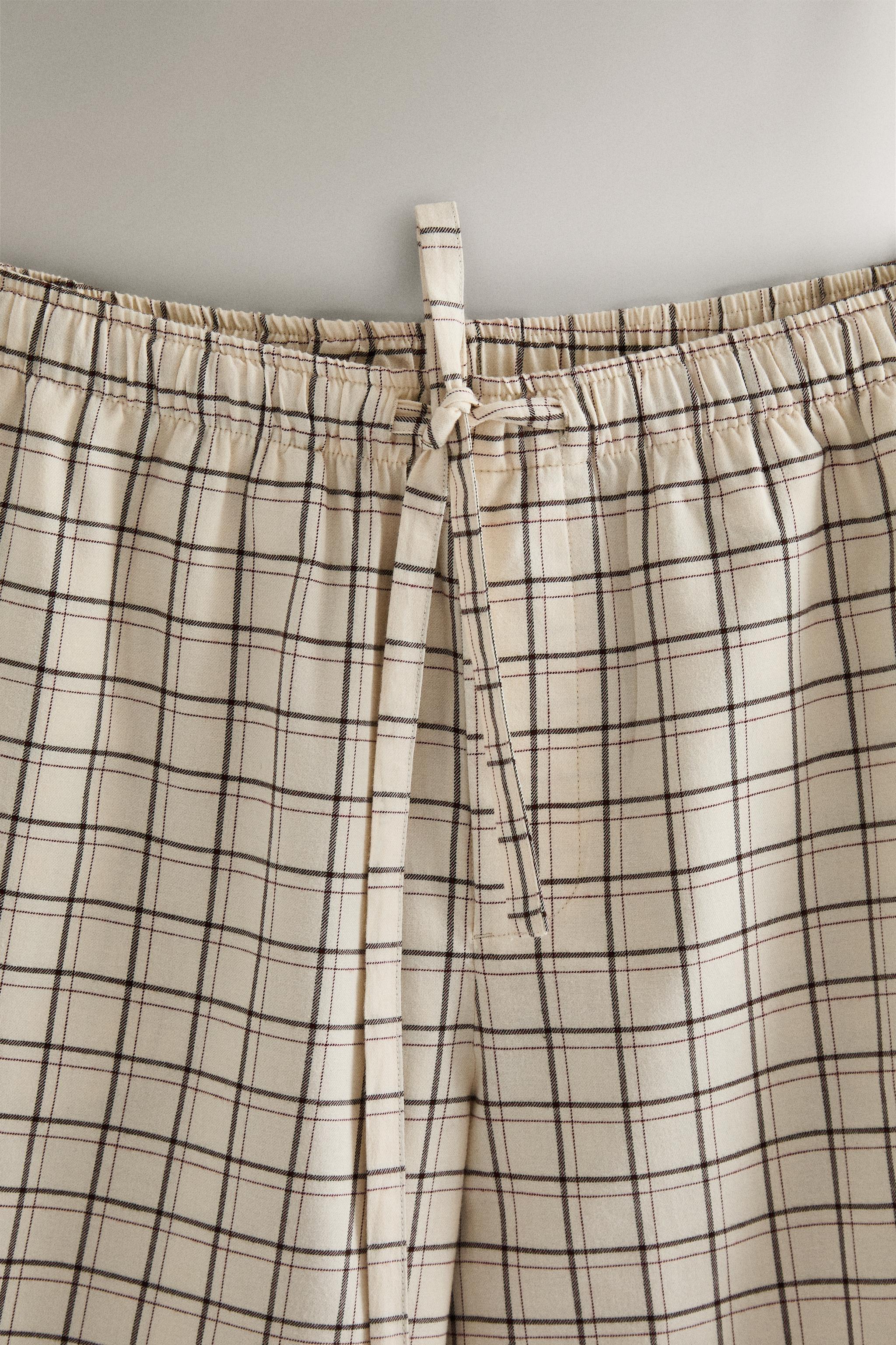 CHRISTMAS CHECK COTTON PAJAMA SET