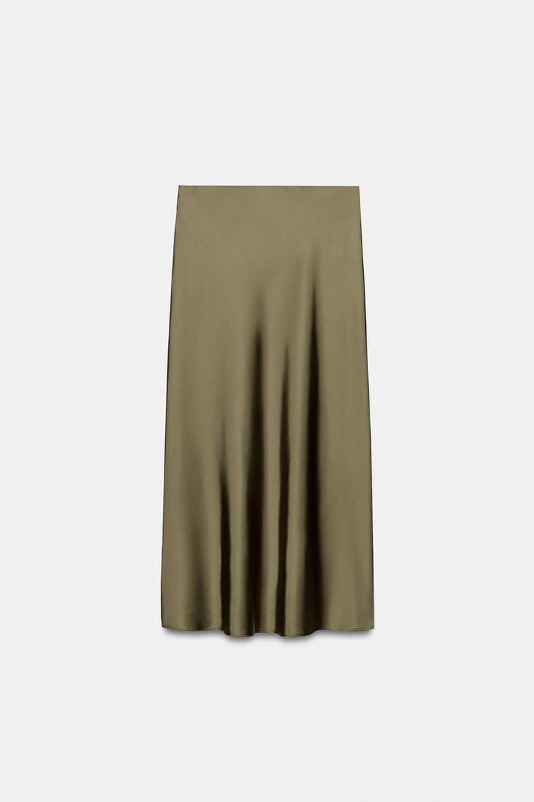 Falda midi de satín 6