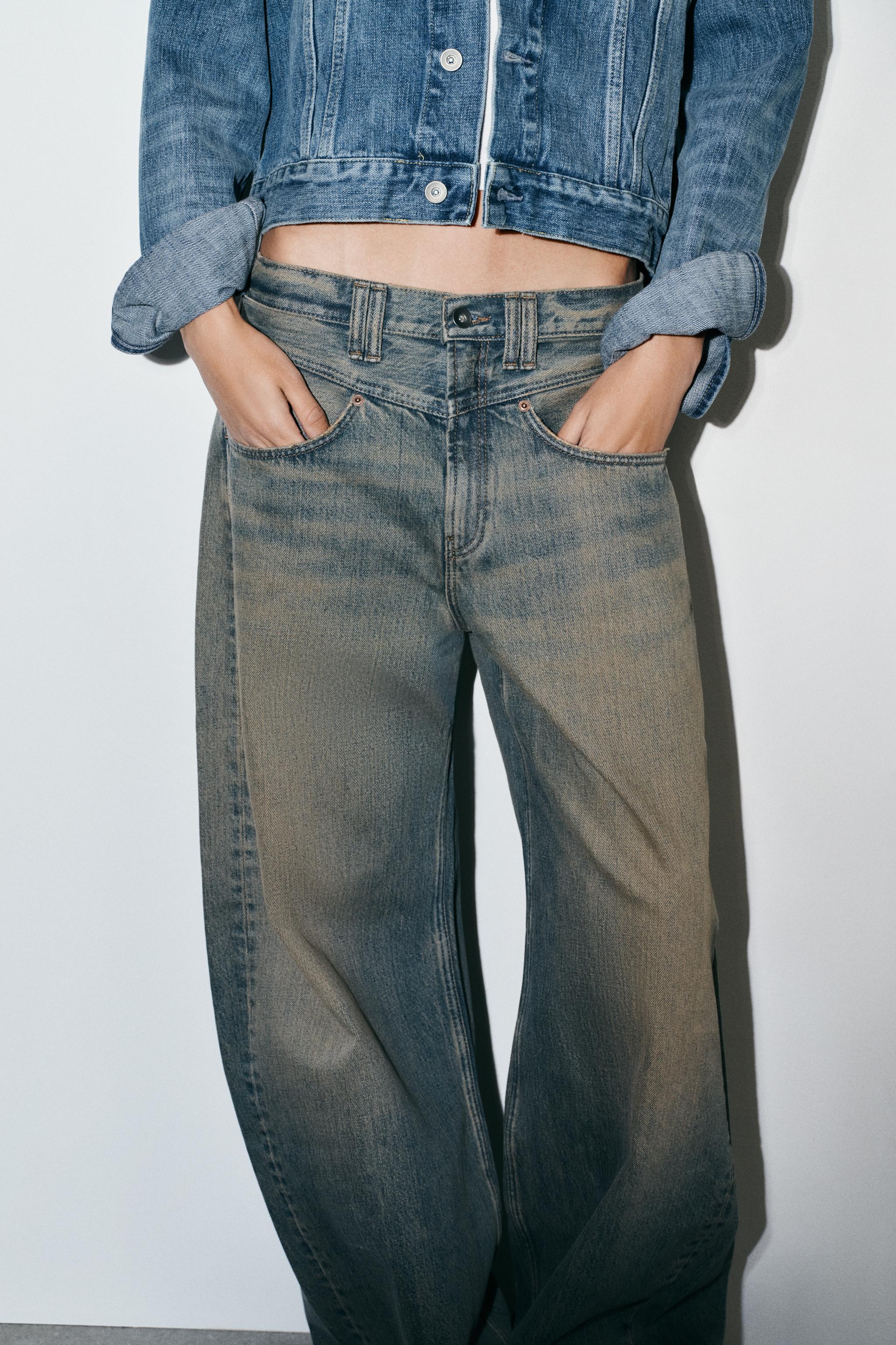 ZARA バギージーンズ TRF ローライズバギーデニムパンツ - ブルー | ZARA Japan / 日本