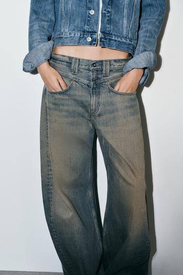 TRF LOW-RISE BAGGY JEANS - Blue by Zara - Image 4