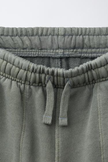 SHORT EN MOLLETON CARGO - vert délavé de Zara - Image 2