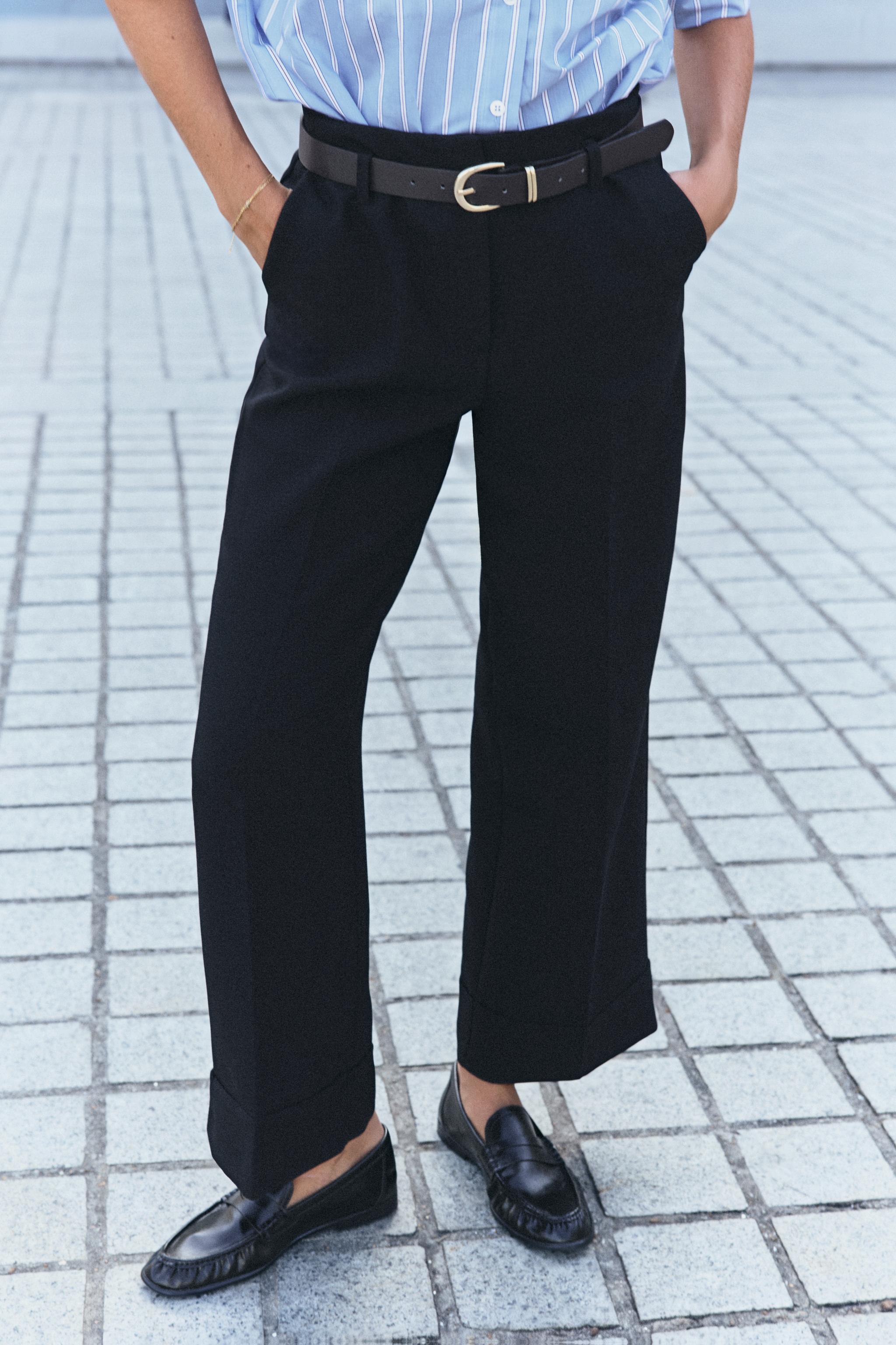 CUFFED HEM BELTED PANTS - thumbnail 8