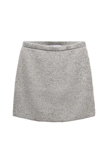 BASIC WOOL BLEND KNIT MINI SKIRT