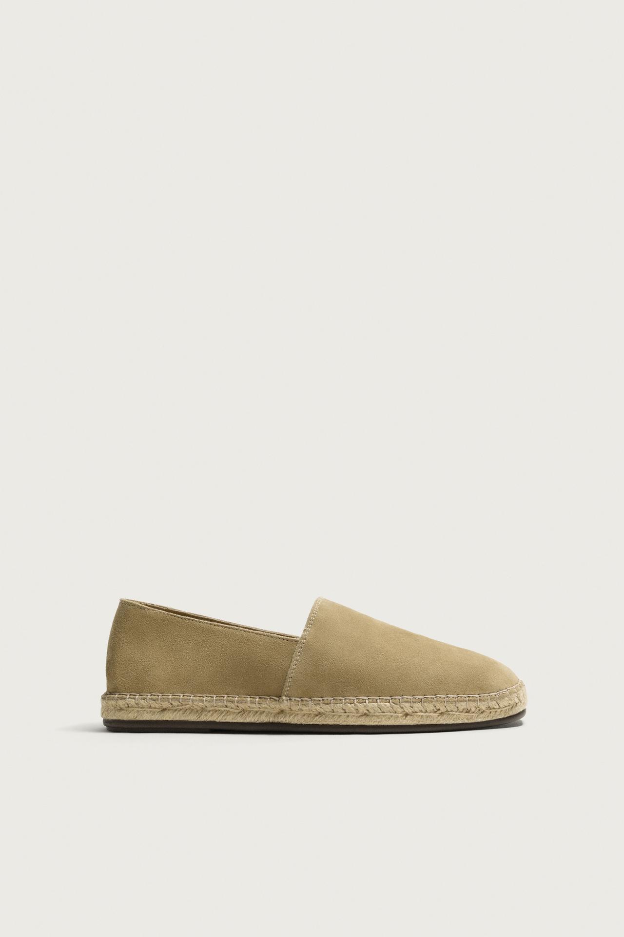 LEATHER ESPADRILLES — Sandy Brown