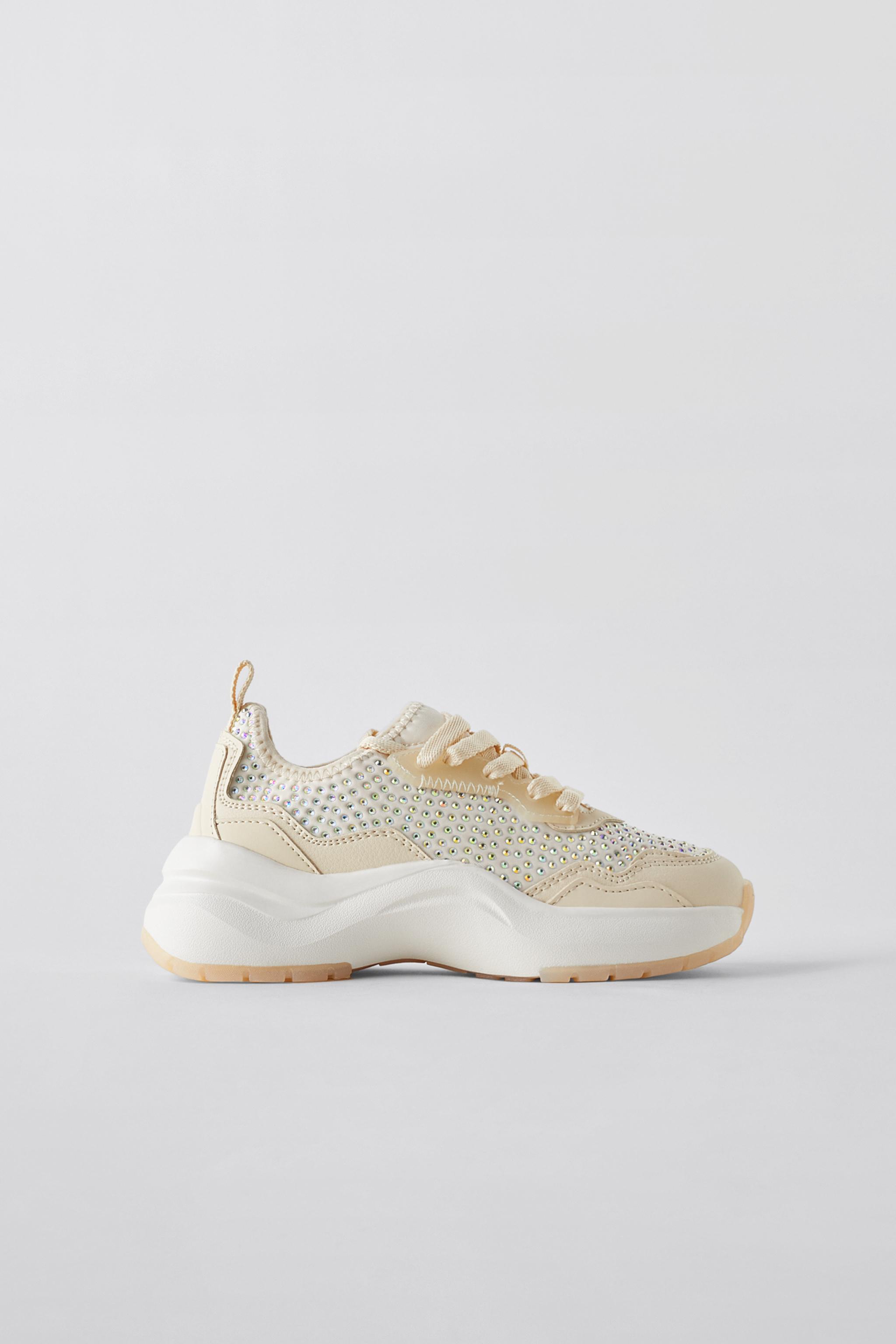 SPARKLY TRAINERS Beige ZARA India