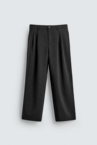 PANTALON COUPE LARGE PLIS - Gris anthracite de Zara - Image 6