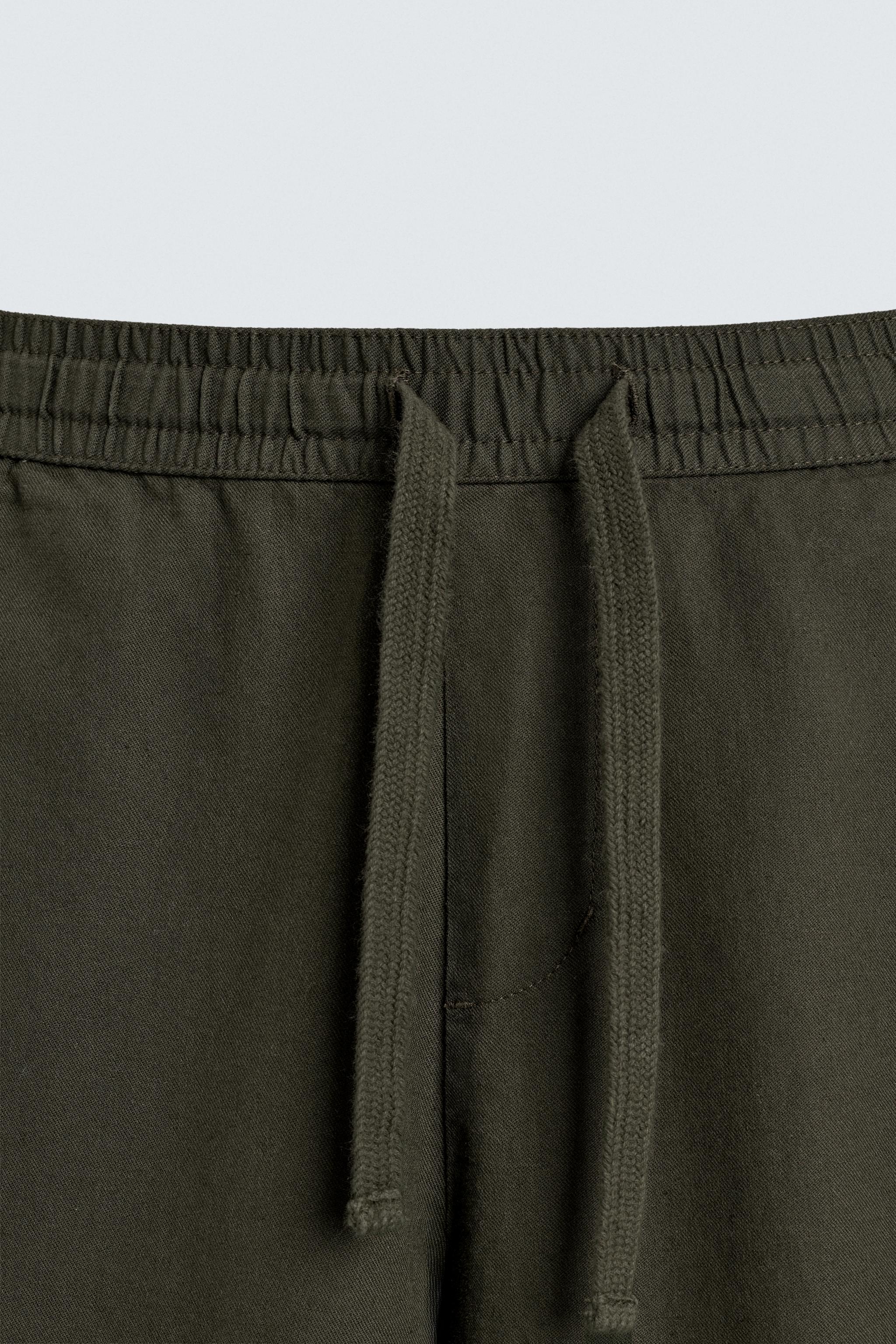 COTTON-LINEN RELAXED FIT PANTS