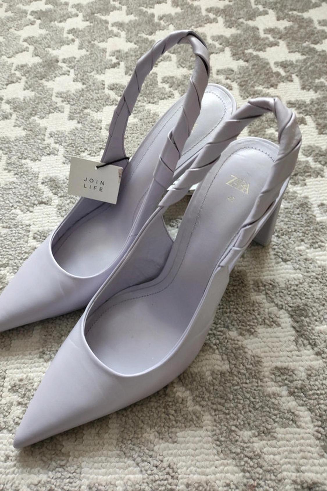 LEATHER BACKLESS HIGH HEEL SHOES - Image 2