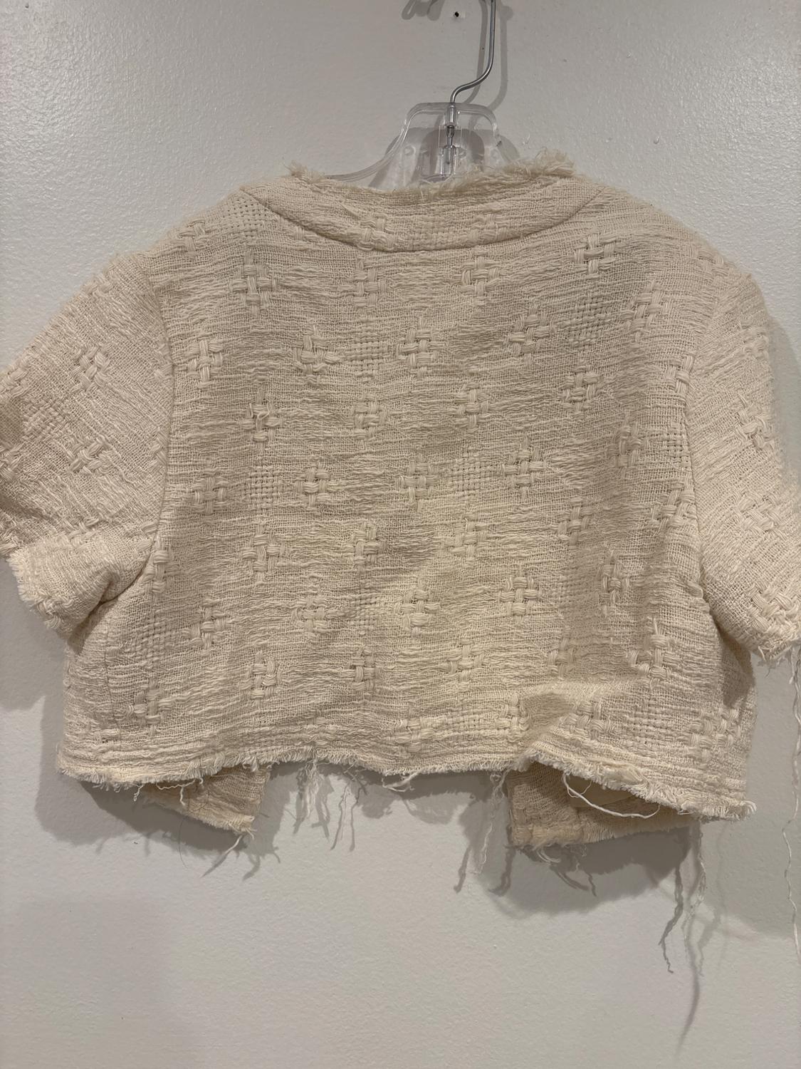STRUCTURED FRAYED BLAZER - Image 2