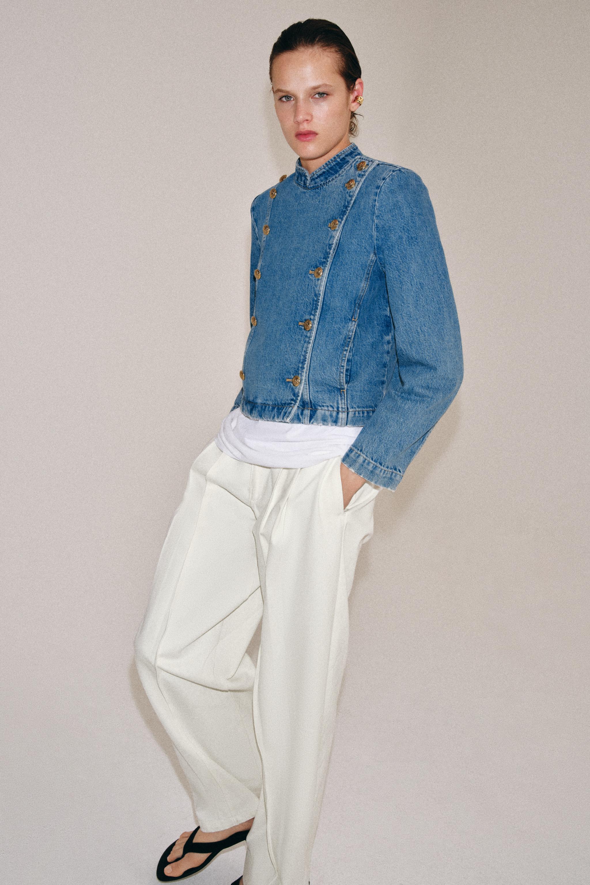 ZW COLLECTION OMUZ DETAYLI DENIM CEKET - Görsel 6