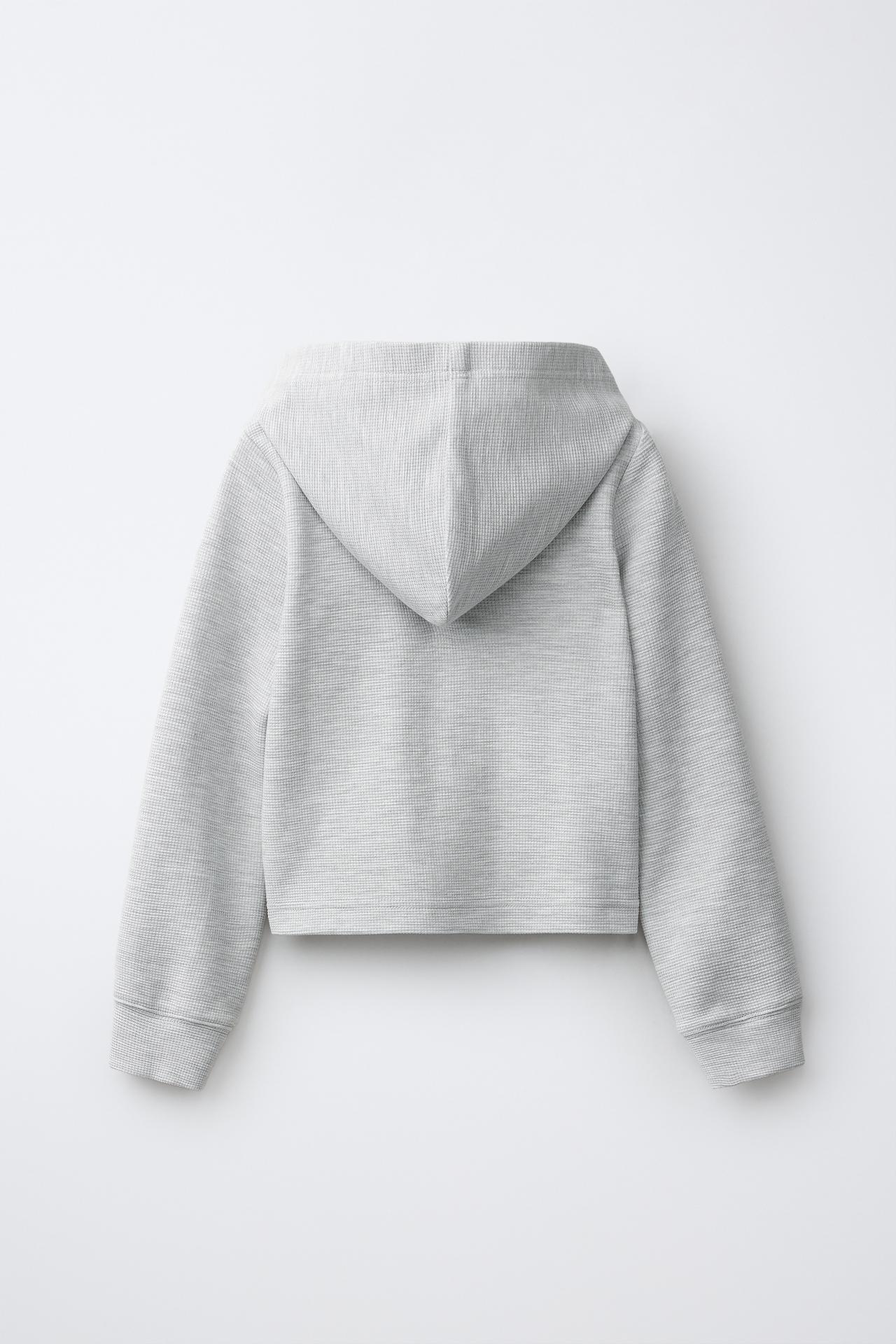 WAFFLE GYM HOODIE — Gray marl