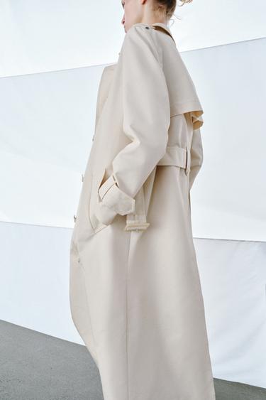 GABARDINA CINTURÓN ZW COLLECTION - Beige claro de Zara
