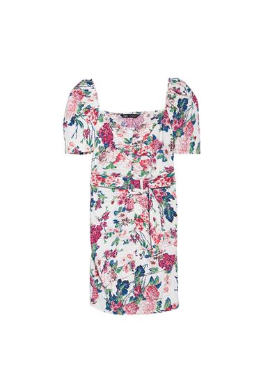 FLORAL DRESS WITH BELT