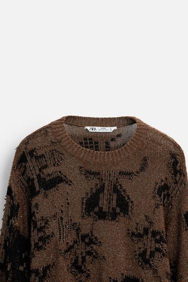 LIMITED EDITION SHINY OPENWORK SWEATER - Golden by Zara - Image 9
