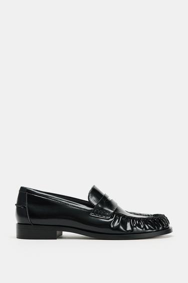 GIÀY LƯỜI GIẢ DA BÓNG - Đen từ Zara