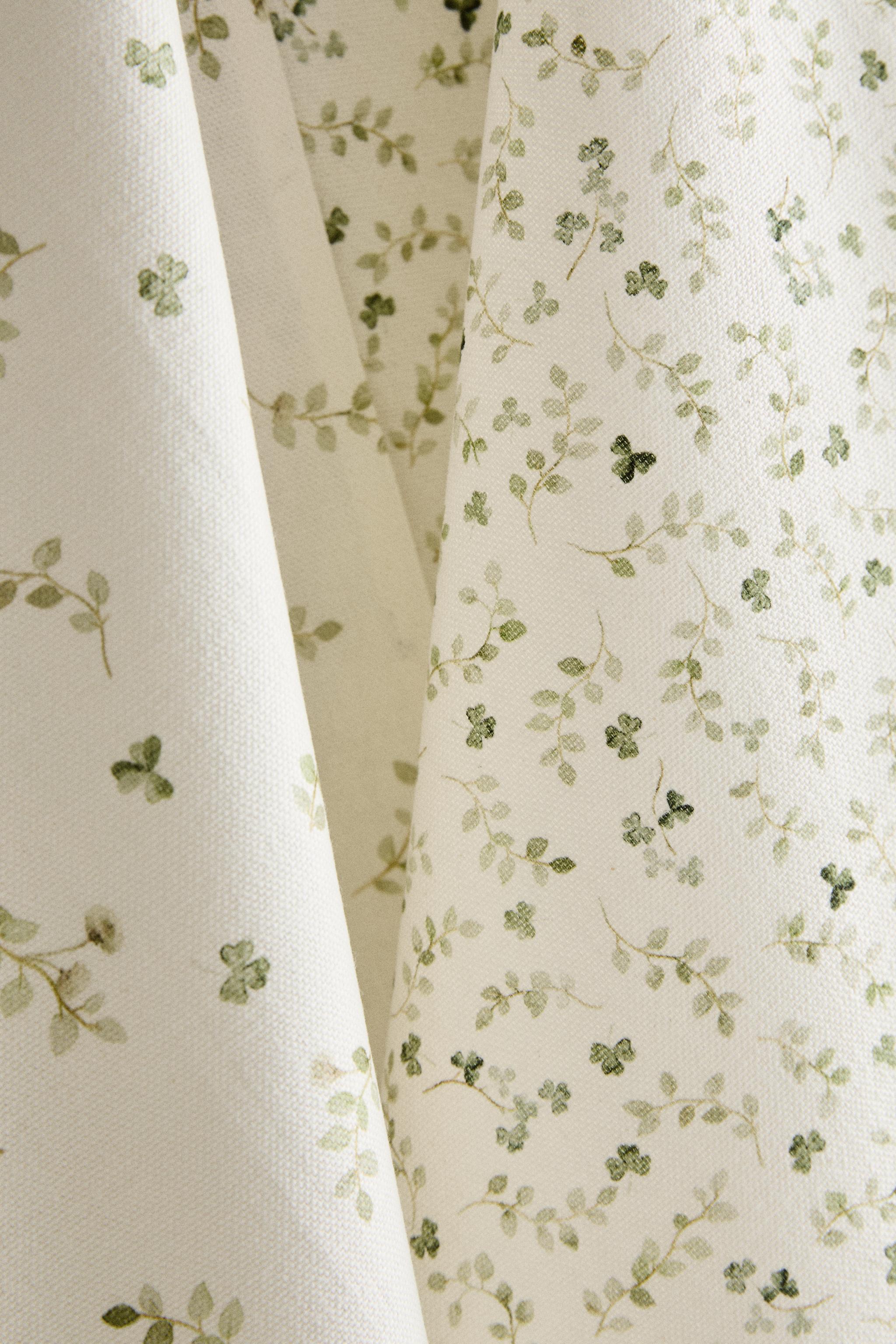 PACK OF COTTON FLORAL KITCHEN TOWELS (PACK OF 2) - Green | ZARA