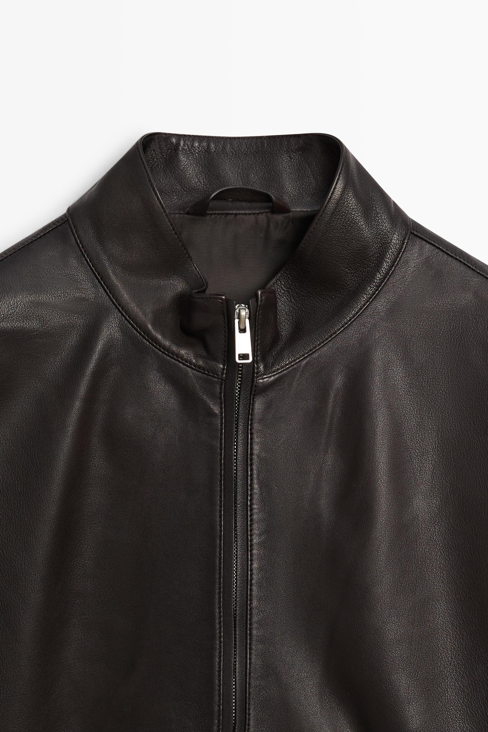 Nappa leather jacket - Brown | ZARA United States
