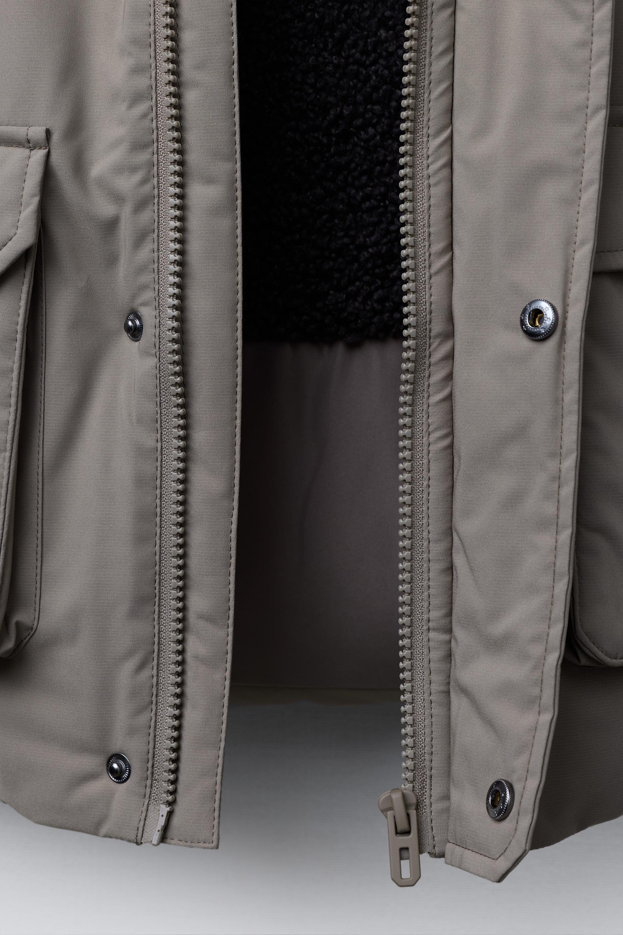 WATER REPELLENT PARKA WITH REMOVABLE FAUX FUR HOODIE