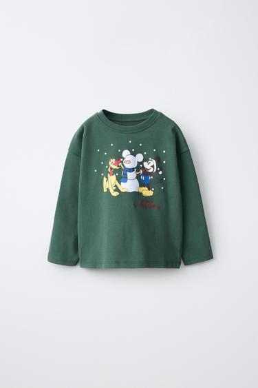 MICKEY MOUSE AND FRIENDS © DISNEY PRINTED T-SHIRT - Green by Zara