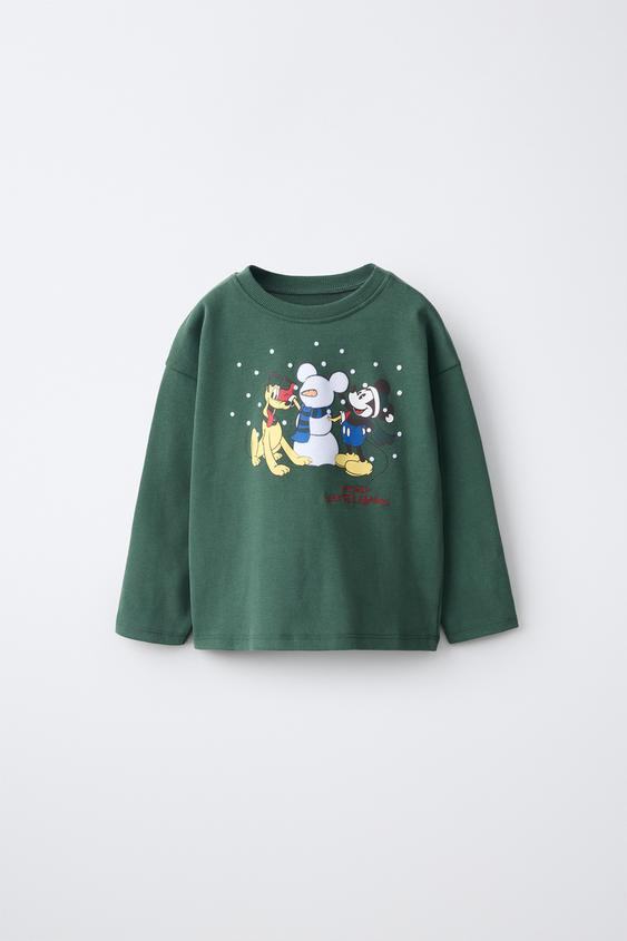 MICKEY MOUSE AND FRIENDS © DISNEY PRINTED T-SHIRT - Green by Zara - Image 0