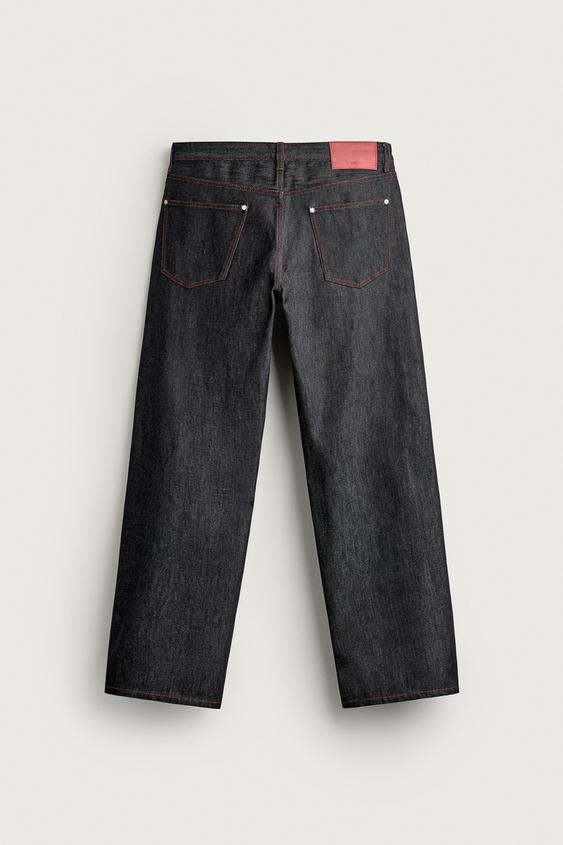 JEANS LOOSE FIT BOUTONNAGE - Indigo de Zara - Image 7