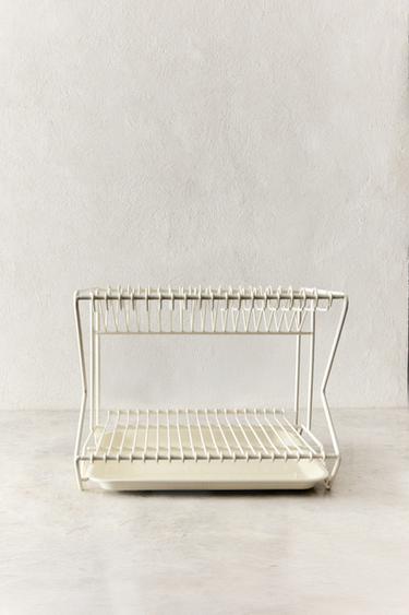 METAL DISH DRAINER WITH TRAY - Cream by Zara - Image 5