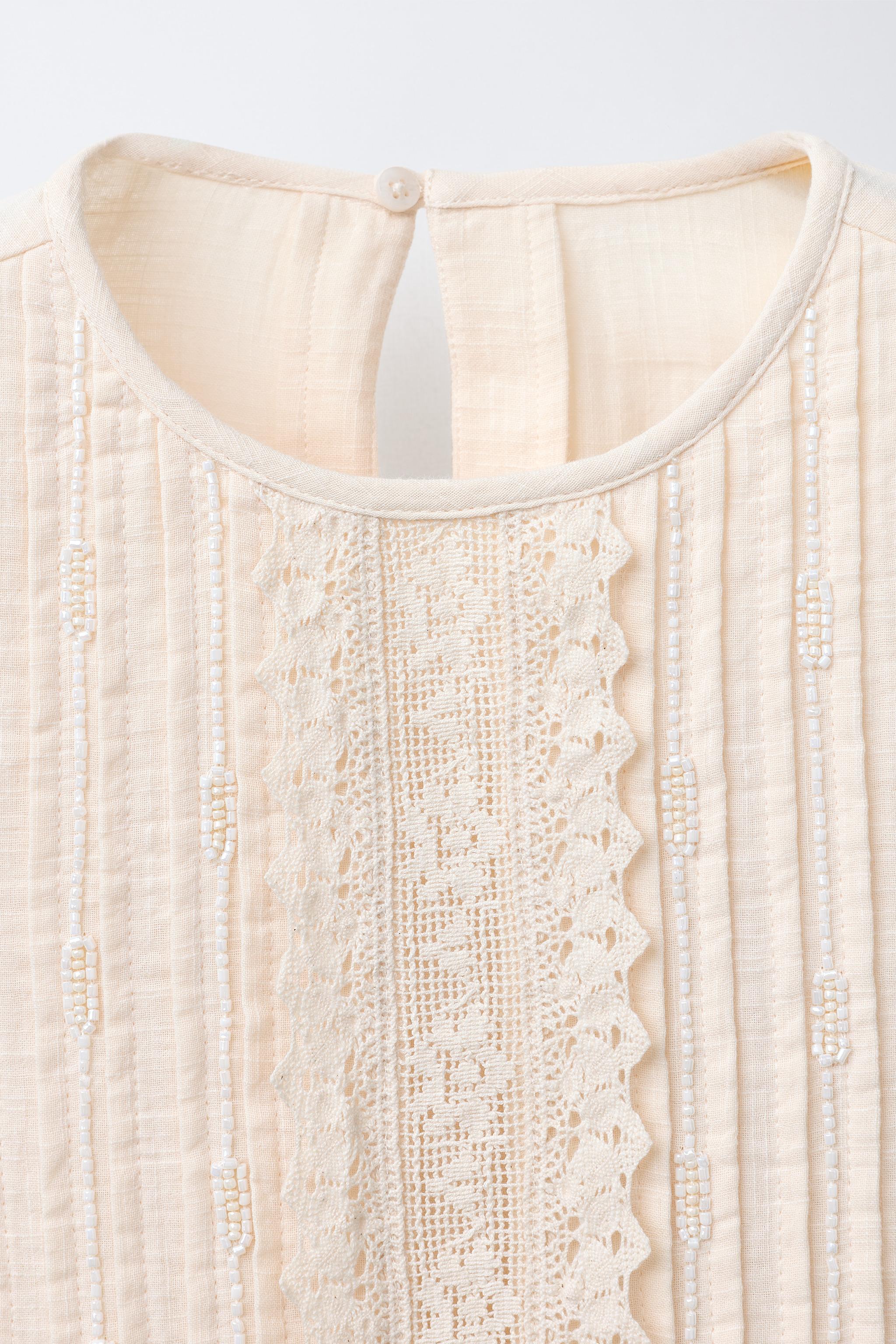 EMBROIDERED AND BEADED SHIRT