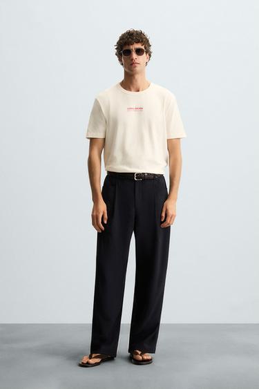 CONTRAST GRAPHIC T-SHIRT - Ecru by Zara