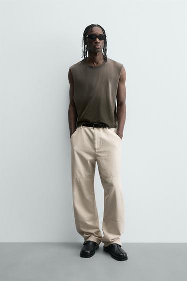 CAMISETA TANK ESTAMPADA - Gris de Zara - Imagen 0