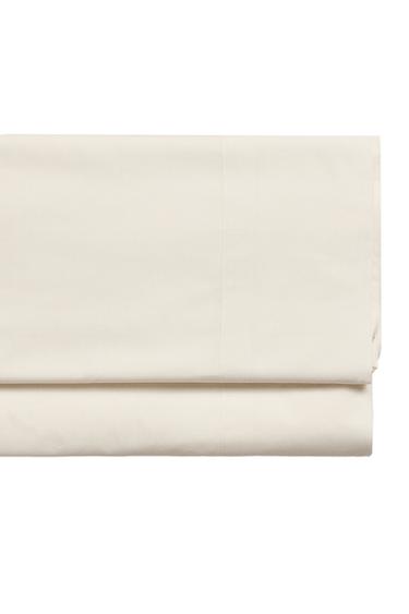 PERCALE COTTON FLAT SHEET (200 THREAD COUNT) - Vanilla by Zara