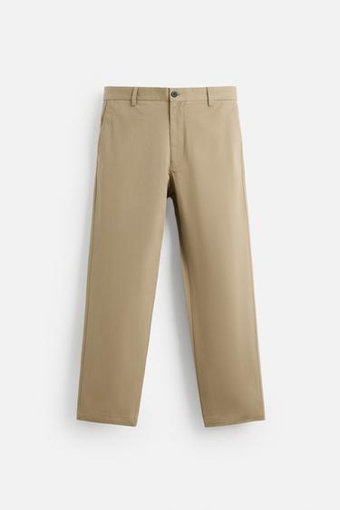 REGULAR FIT CHINO TROUSERS - Beige by Zara