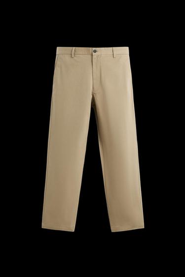 REGULAR FIT CHINO TROUSERS - Beige by Zara - Image 0