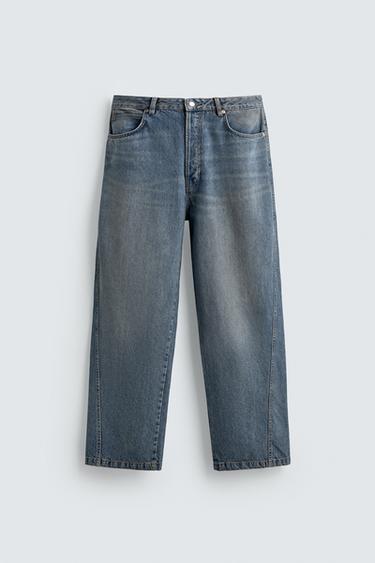 JEANS BAGGY FIT ENCERADO EDIÇÃO LIMITADA - Azul da Zara