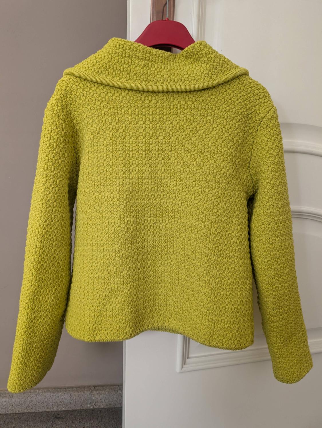 CHUNKY KNIT CARDIGAN WITH PETER PAN COLLAR - Image 3