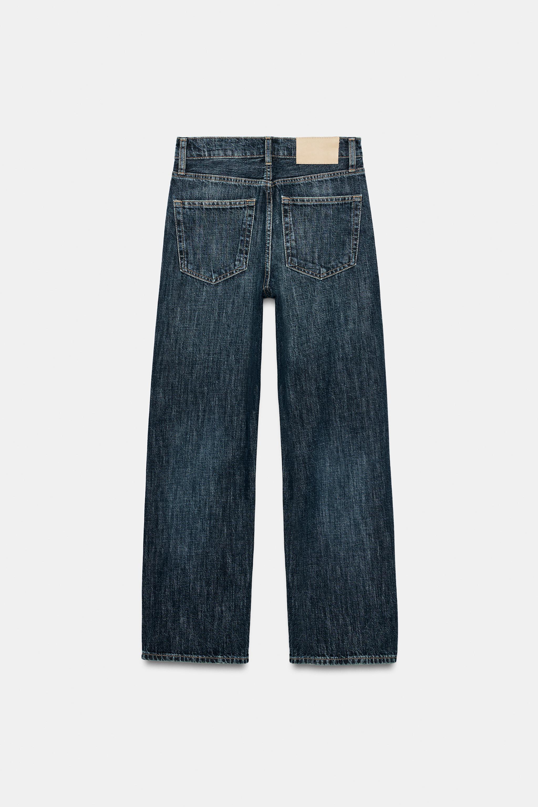 Zara ZW COLLECTION STRAIGHT FIT ORTA BEL JEAN görsel 7