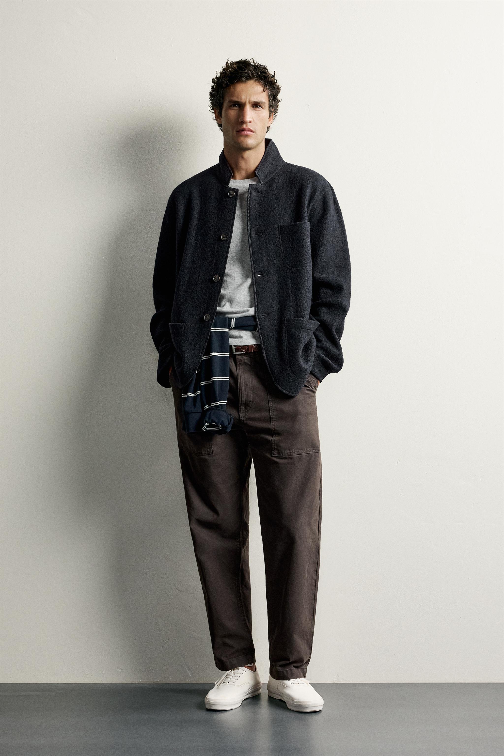 Zara VİSKOZ VE YÜN KARIŞIMLI RELAXED FIT BLAZER