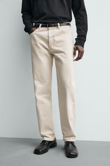 JEAN COUPE DROITE - Blanc cassé de Zara - Image 4
