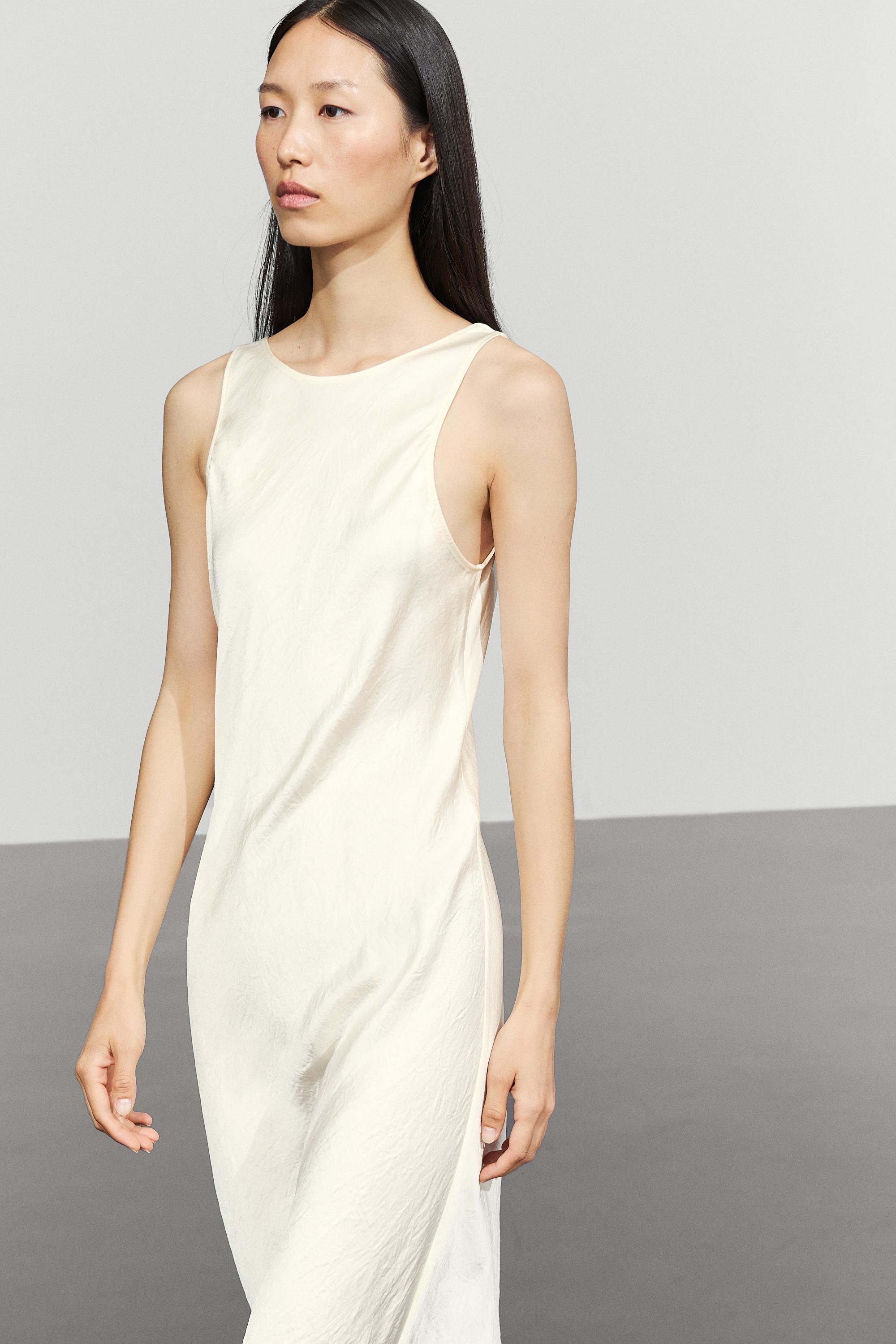 Satin midi dress — 754