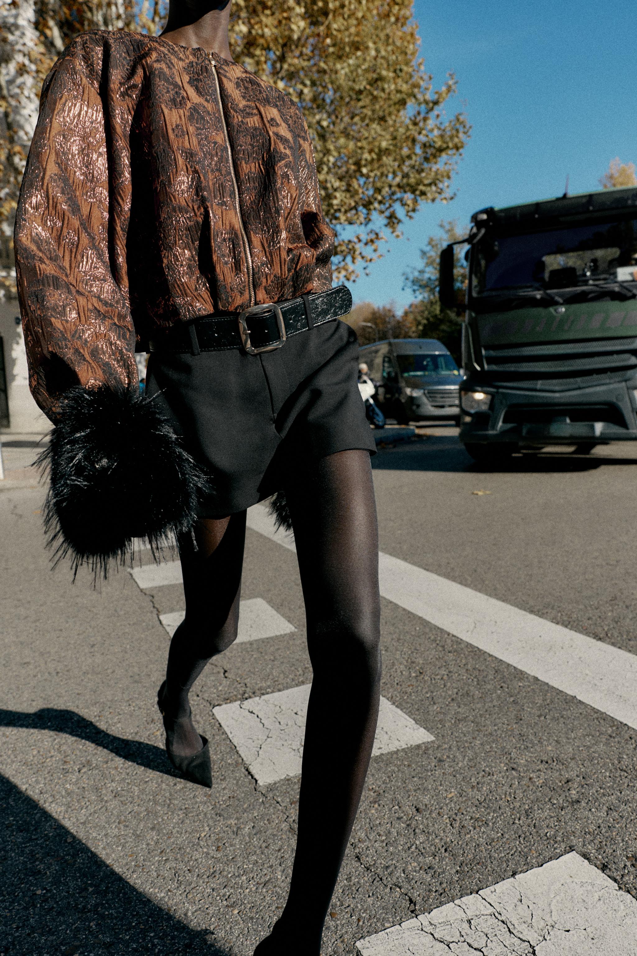 JUPE-CULOTTE TAILLE BASSE AVEC CEINTURE