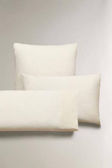COTTON JERSEY PILLOWCASE - Sand by Zara - Image 0