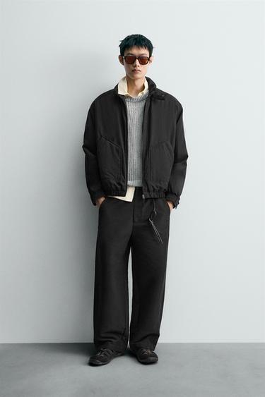 ÁO KHOÁC VẢI KỸ THUẬT - Màu đen từ Zara