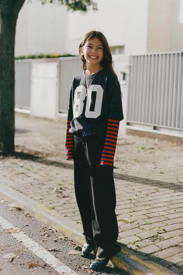 WIDE-LEG JEANS WITH TURN-UP WAIST - Black by Zara