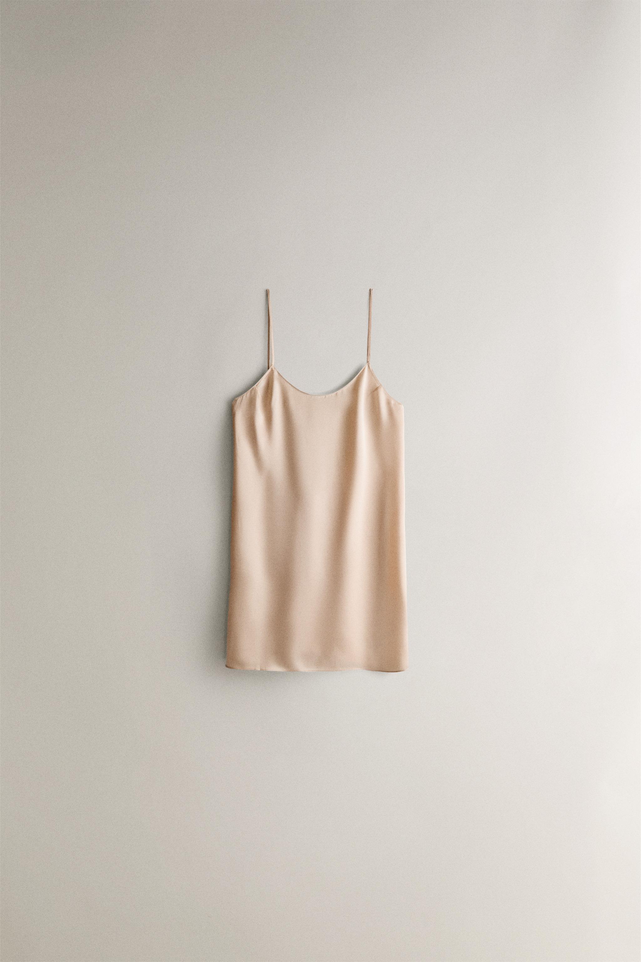 SHORT SILK BLEND — Beige-pink