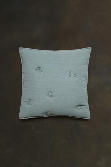 CHILDREN'S SPACE CUSHION COVER FOR QUILTS - Blue by Zara - Image 5